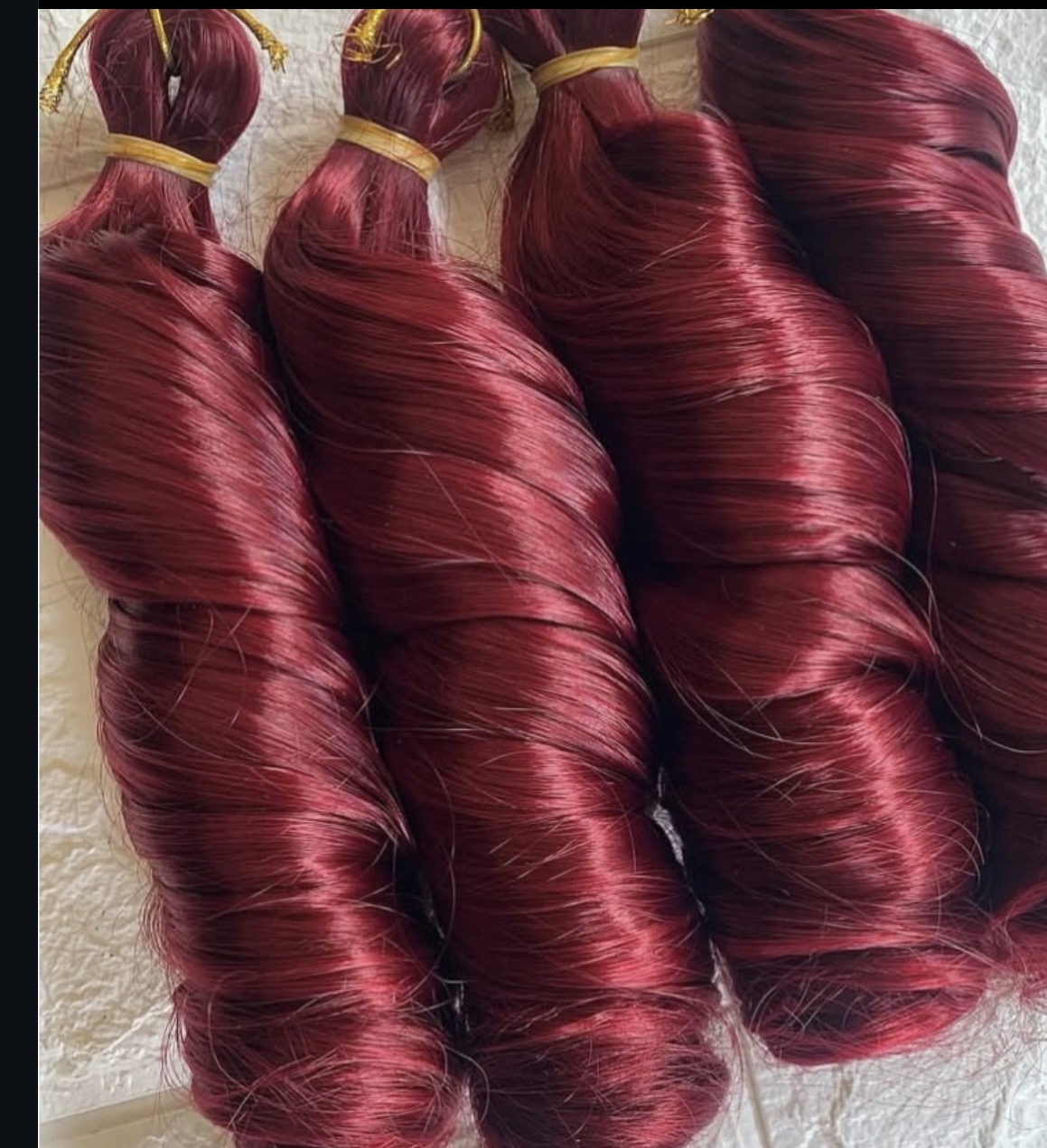 French curls(Colour burgundy)