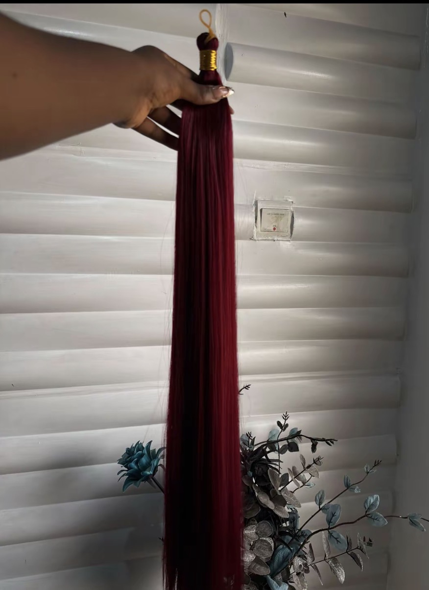 Bone straight extension (Colour:Burgundy)