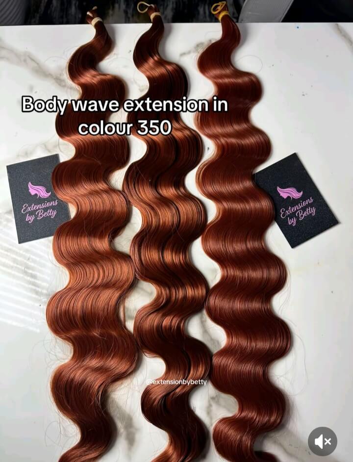 Colour 350 body wave braiding extension