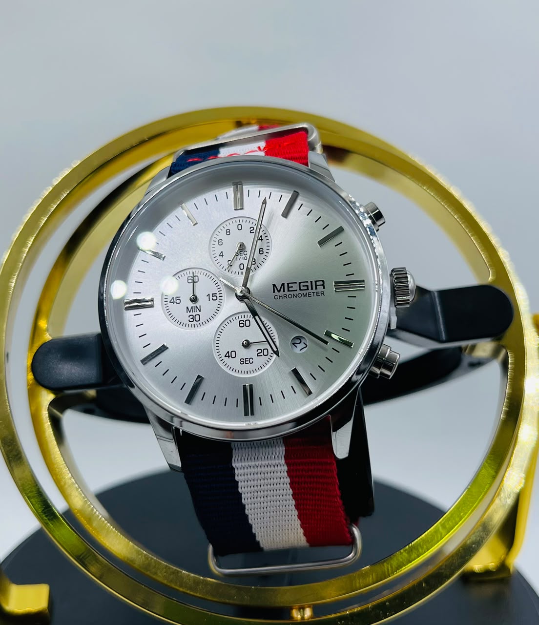 Megir chronograph leather