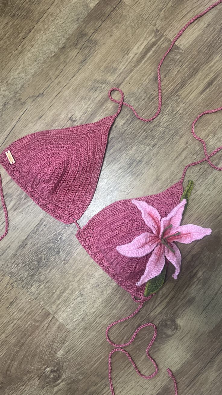 Crochet bikini bra