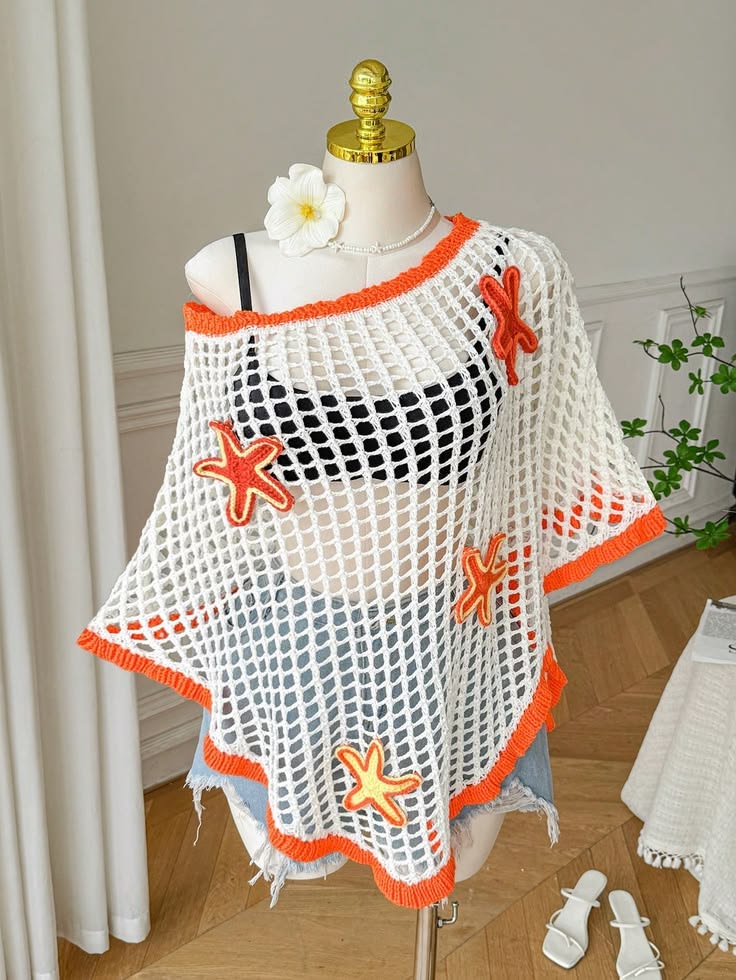 Crochet poncho