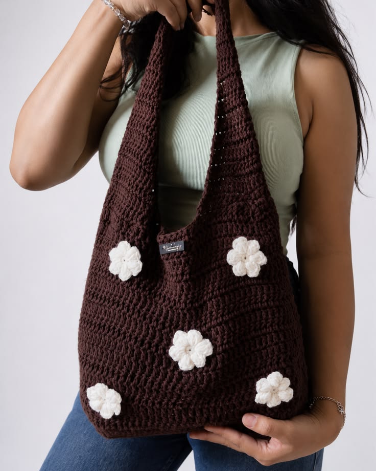 Crochet tote bag