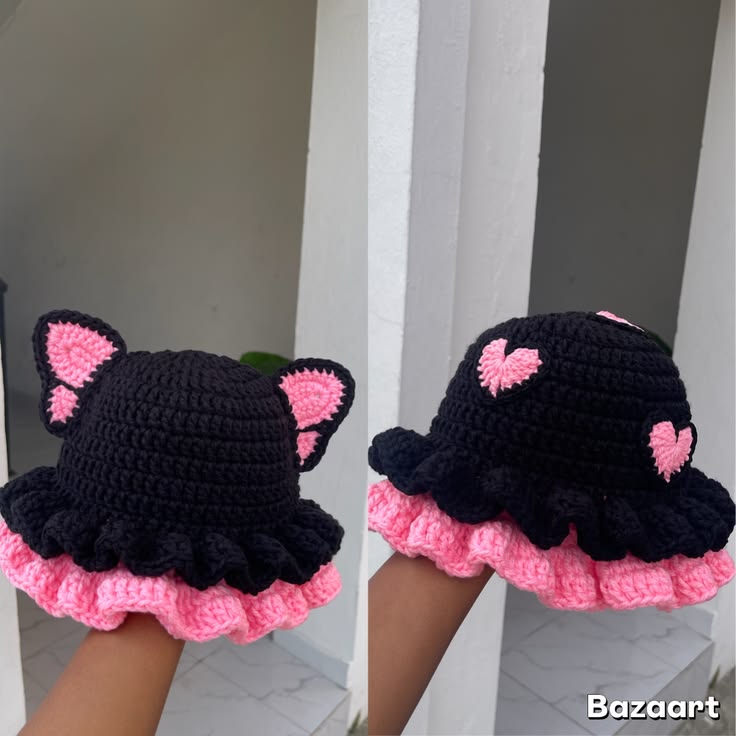 Ruffle ears hat
