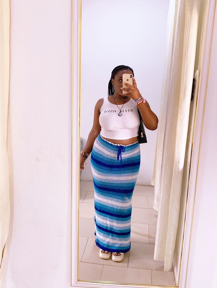 Crochet maxi skirt