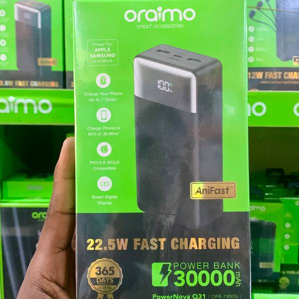 Oraimo 30,000mAh Digital Display Power Bank