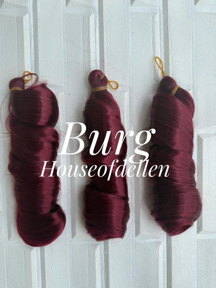 Burgundy(BUG) french curls braiding extension