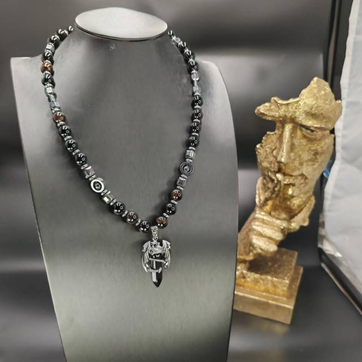 Men bead necklace