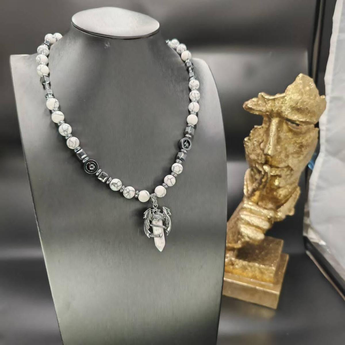 Men bead necklace