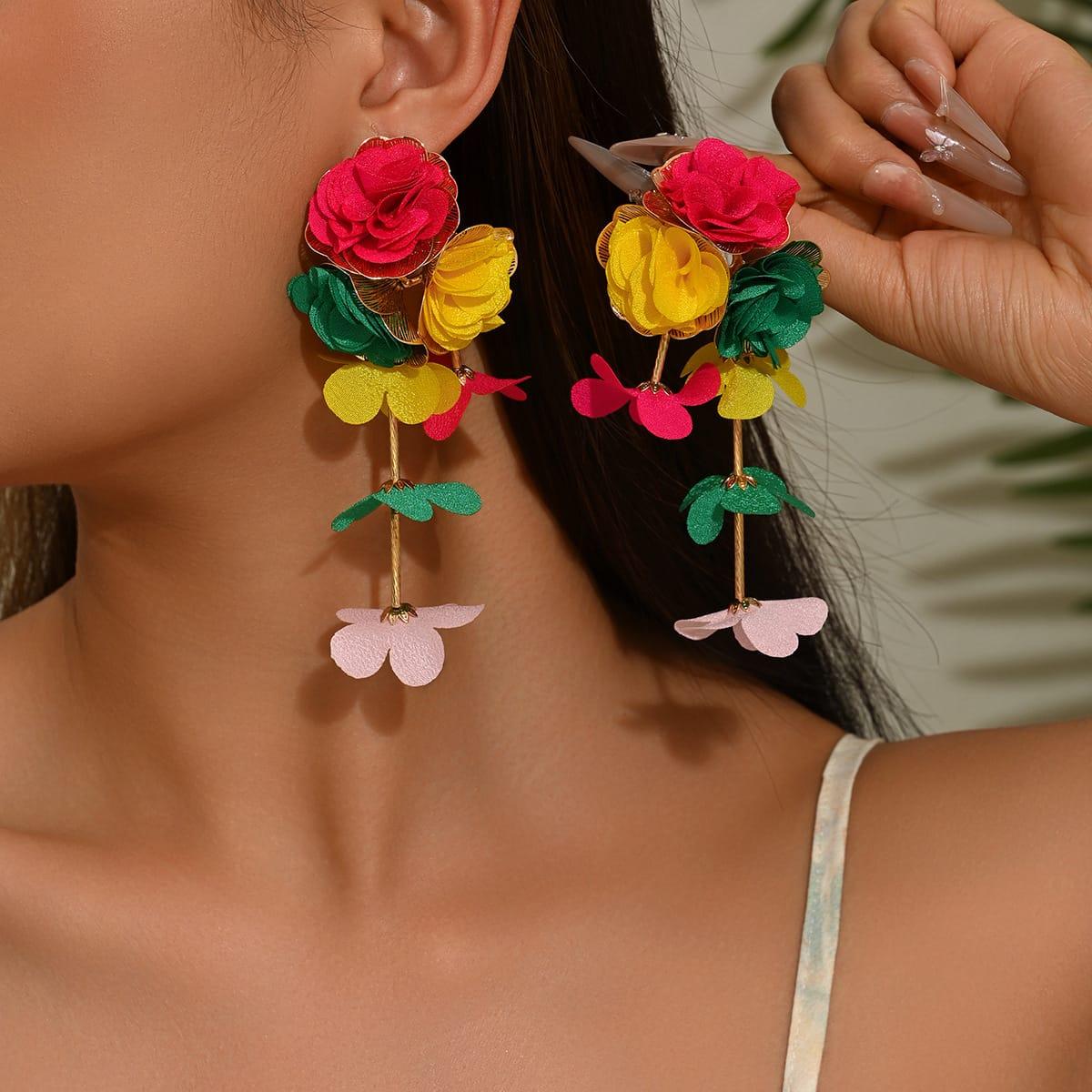 Floral earrings