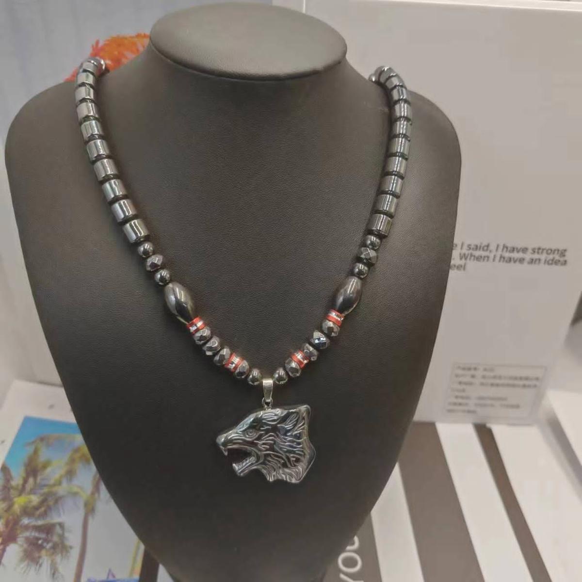 Men bead necklace