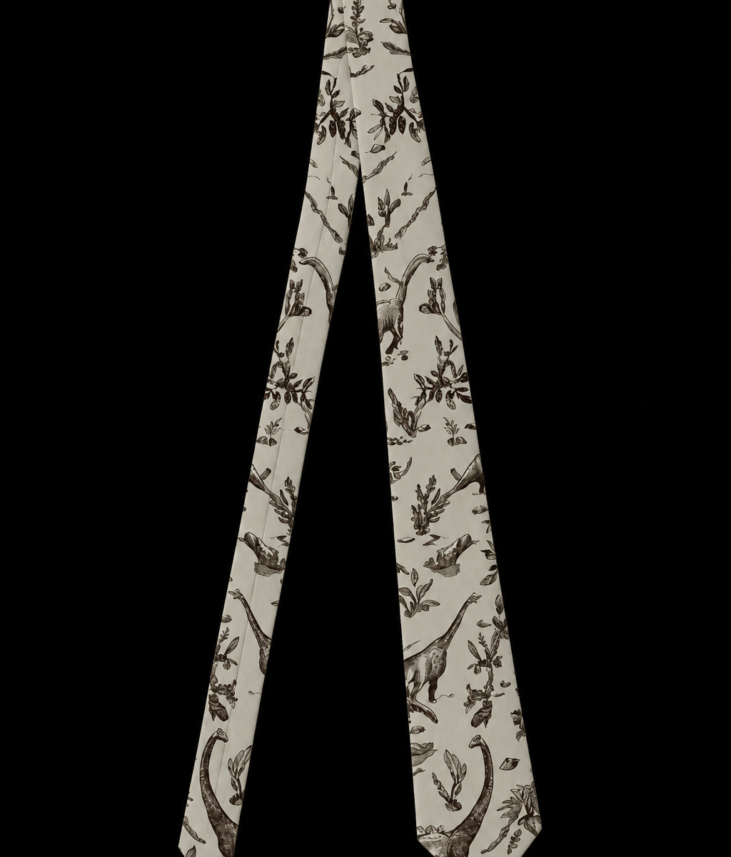 A prehistoric Jurassic patterned tie