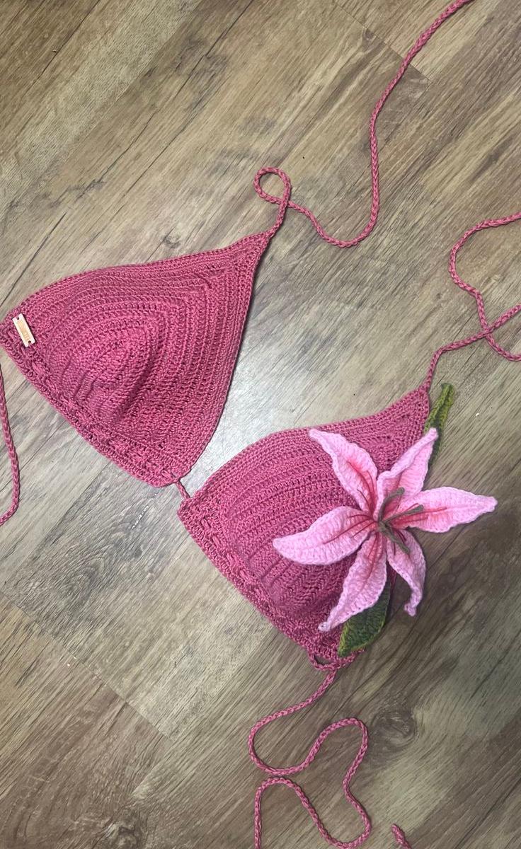 Crochet bikini bra