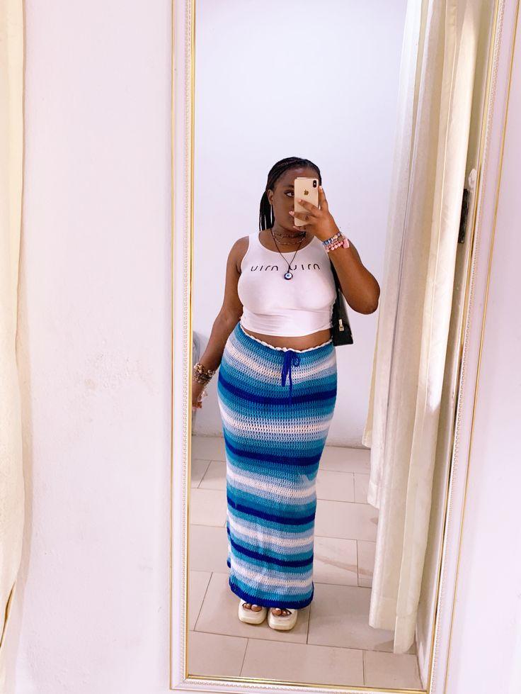 Crochet maxi skirt