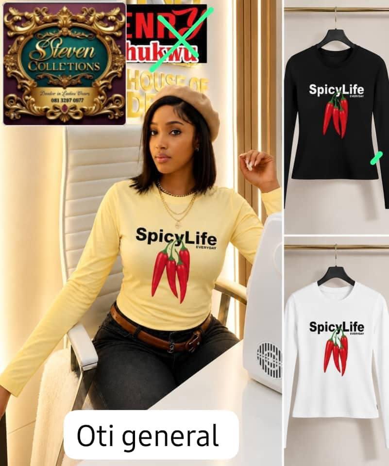 "Spicy life" luxury basic tee
