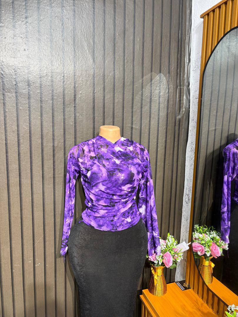 Ruched mesh top