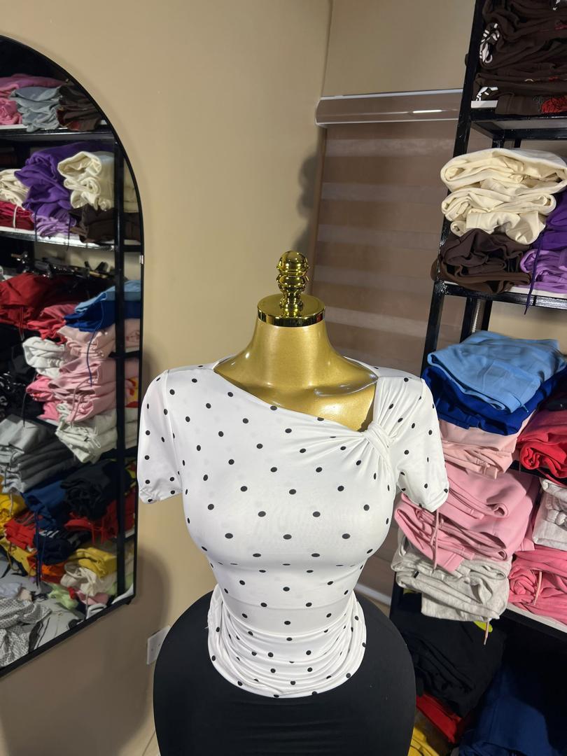 Polka Dot Fitted Shirt