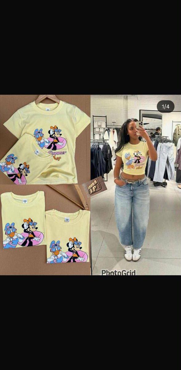 Yellow short-sleeve graphic tee