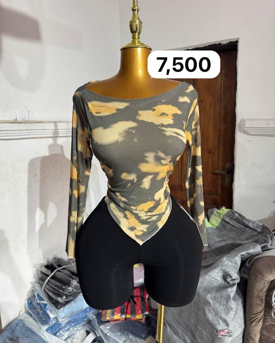 Long Sleeve Mesh Top