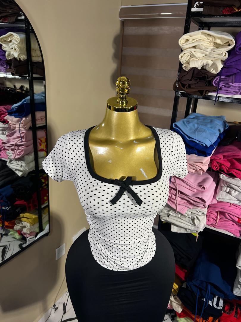 Polka Dot Boq Croptop