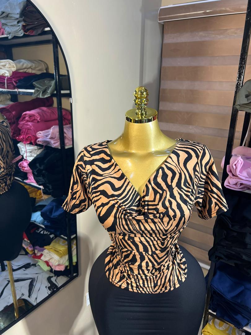 V-Neck Fitted CropTop