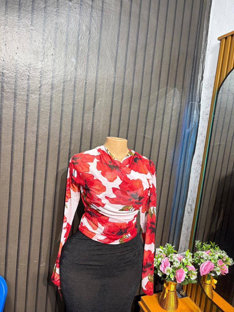 Ruched mesh top