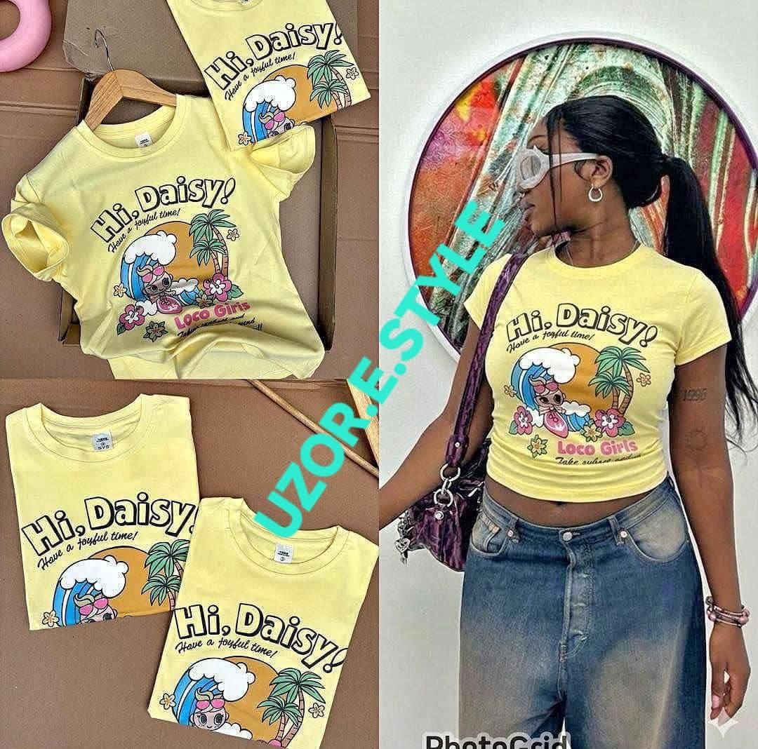 "Hi, Daisy!" Basic Crop Top.