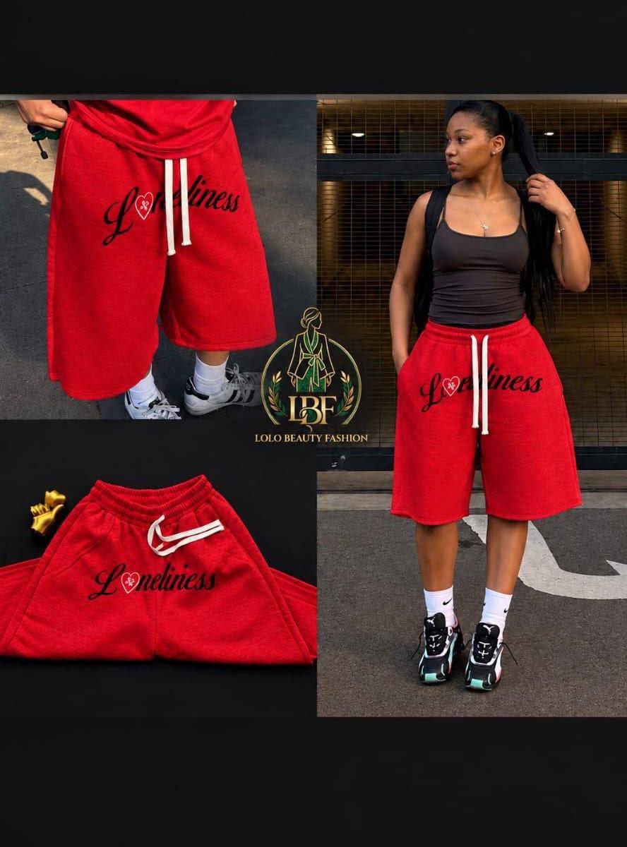 Unisex baggy jogger shorts.