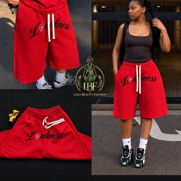 Unisex baggy jogger shorts.